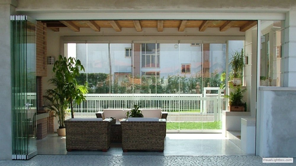 ganz faltende Veranda 